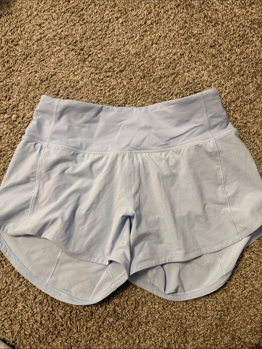 Lululemon Light Blue Speed up shorts size 2